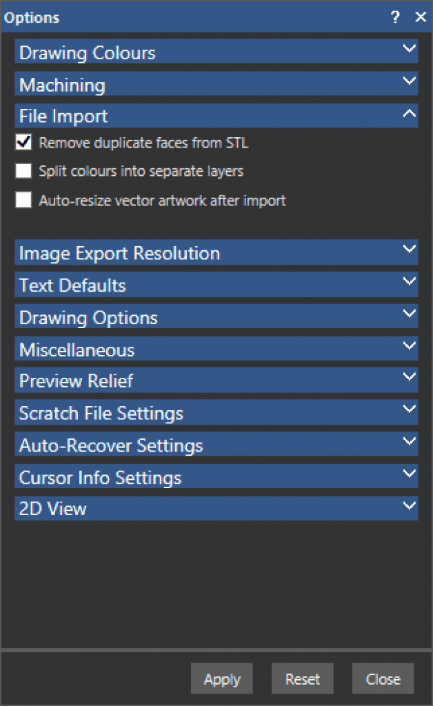 Auto Resize vector artwork dialog box