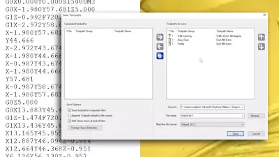 Saving Your Toolpaths