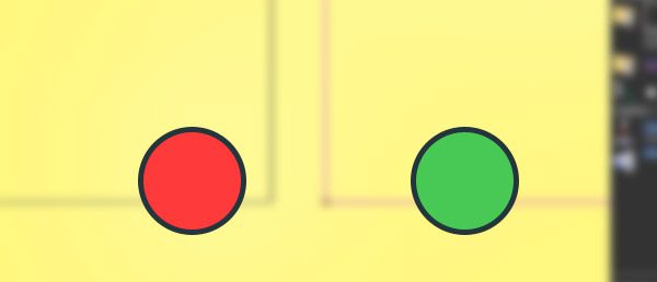 Green and red markers