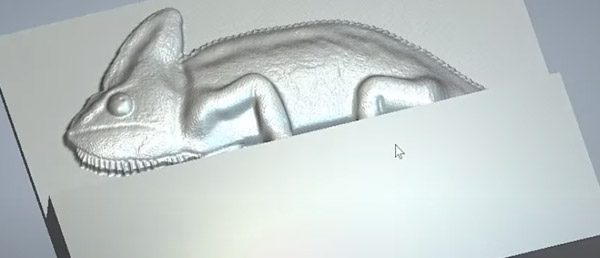 Machining a relief in sections